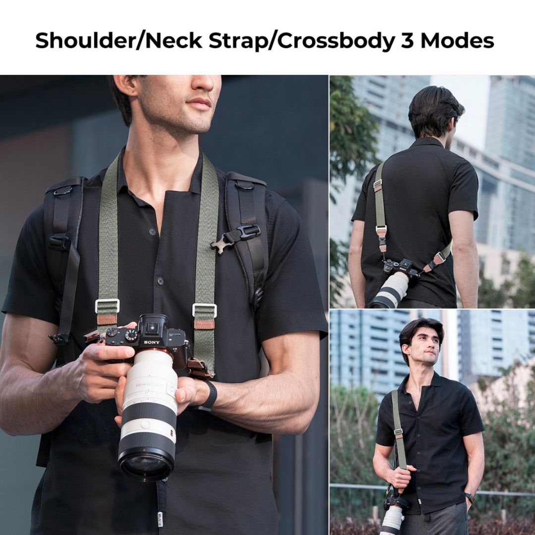 K&F Concept 32mm Camera Neck Strap with Quick Release zeleni KF13.115V3 - 5